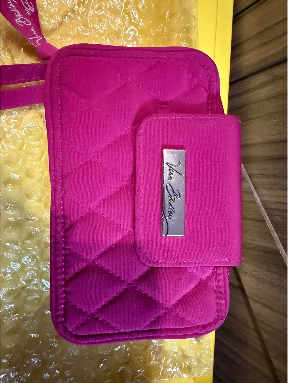 Vera Bradley Quilted Pink Wallet with Floral Interior
